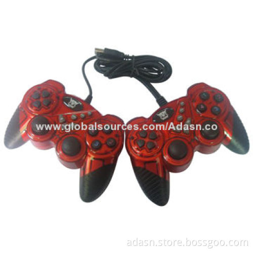Wired PC USB Twin Game Joypad with Double Vibration, New Design, Factory Cheap Price